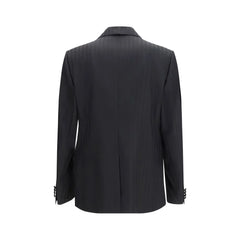 Dolce & Gabbana Black Fleece Wool Blazer - IT46 | S