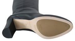 Elegante schwarze Stiefeletten von Jimmy Choo aus Kalbsleder mit Absatz