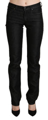 Ermanno Scervino Schwarze, mittelhoch geschnittene Skinny-Jeanshose