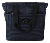 Elegante blaue Nylon-Tragetasche von Versace
