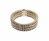 Nialaya Damenring aus schwarzem Zirkonia und 925er Sterlingsilber