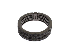 Nialaya Damenarmband aus schwarzem Zirkonia, 925er Sterlingsilber