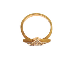 Bague transparente Nialaya Star Gold en argent 925 pour femme