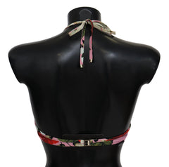 Dolce & Gabbana Mehrfarbige Bikini-Oberteile mit Blumenmuster