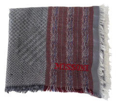 Missoni Mehrfarbiger, gestreifter Unisex-Schal aus Wolle