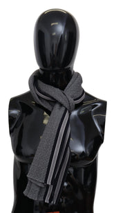 Écharpe unisexe Missoni à rayures grises, 100 % laine