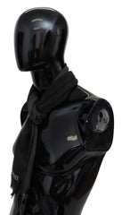 Écharpe unisexe Missoni grise en laine, châle à franges et logo