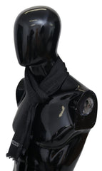 Écharpe unisexe Missoni en laine noire tricotée, tour de cou