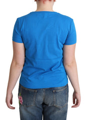 T-shirt imprimé Moschino Blue Cotton Come Play 4 Us