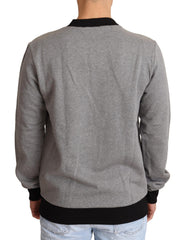 Pull en coton gris Dolce & Gabbana Crown King