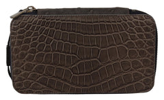 Trousse de toilette Dolce & Gabbana en cuir gris, avec sac à rasage