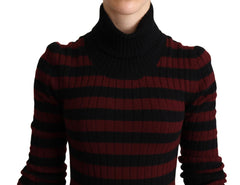 Dolce & Gabbana Pullover aus Wolle, schwarz-rot gestreift
