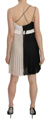 PINKO Schwarzes und weißes ärmelloses Mini-A-Linien-Prinzessinnenkleid