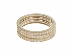 Bague Nialaya en argent sterling 925 pour femme avec zircon cubique transparent