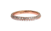 Bague Nialaya en or rose, argent 925 et zircon cubique transparent