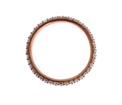 Bague Nialaya en or rose, argent 925 et zircon cubique transparent