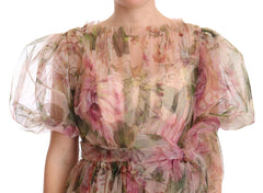 Robe longue maxi Dolce & Gabbana à imprimé floral multicolore