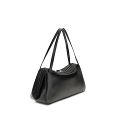 Jil Sander Black Calf Leather Bos Taurus Shoulder Bag