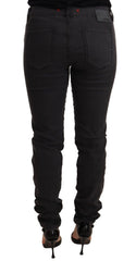 PINKO Schwarze Baumwoll-Stretch-Skinny-Jeans mit mittelhohem Bund für Damen
