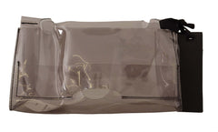 Pochette transparente PINKO noire en plastique transparent