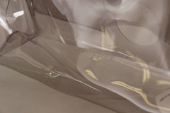 Pochette transparente PINKO noire en plastique transparent