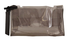 Pochette transparente PINKO noire en plastique transparent
