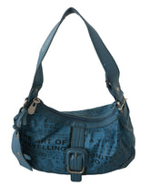 WAYFARER Schulterhandtasche mit Print, Damen, Blau