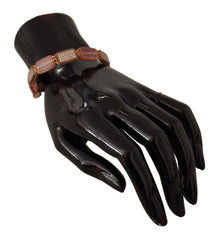 Bracelet ajustable orné du logo Nialaya et de cristaux multicolores