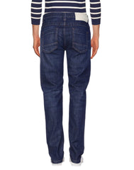 Jean Bikkembergs bleu foncé en coton pour homme