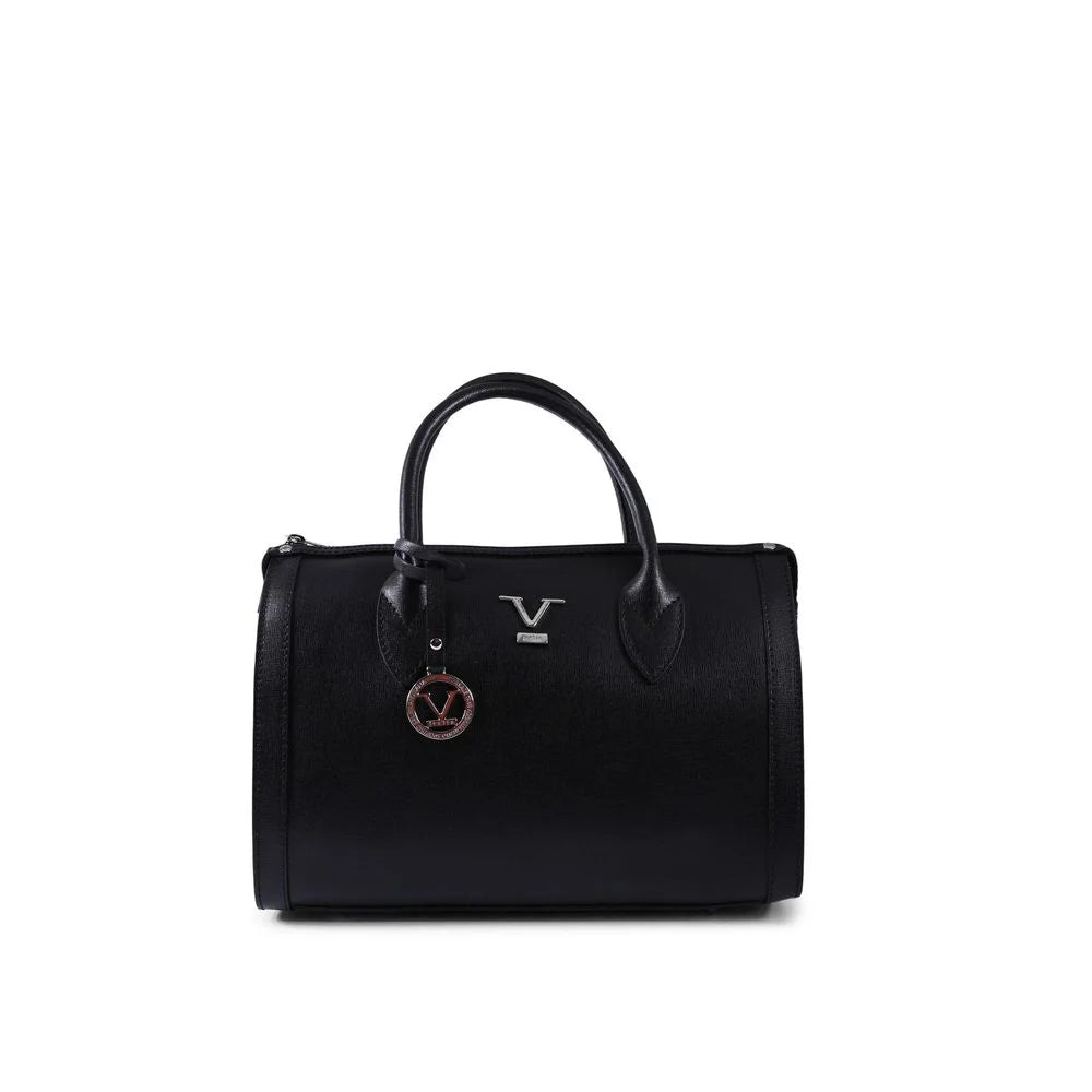 19V69 Italia Black Leather Handbag
