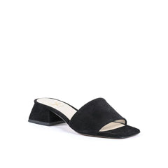 19V69 Italia Black Leather Sandal - Sandals