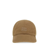 Miu Miu Beige Cotton Cap (Baseball Hat) - M