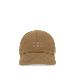 Miu Miu Beige Cotton Cap (Baseball Hat) - M