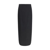 The Row Black Wool Long Skirt - 2