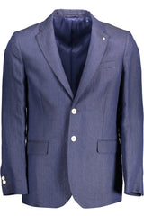 Elegante klassische blaue Leinenjacke von Gant