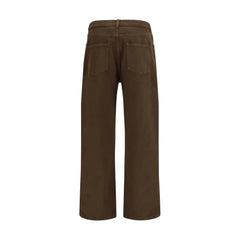 The Row Brown Cotton Straight-Leg Jeans - W25