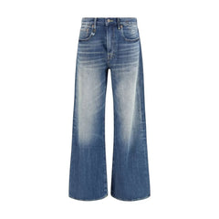 R13 Blue Cotton Relaxed Fit Jeans