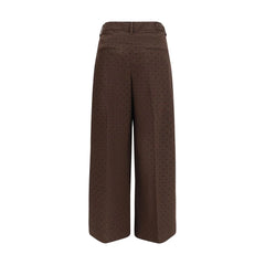 Ganni Brown Elastane Casual Pants - IT40 | M