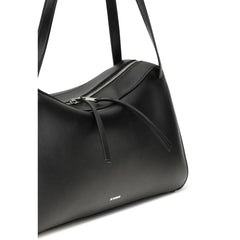 Jil Sander Black Calf Leather Bos Taurus Shoulder Bag