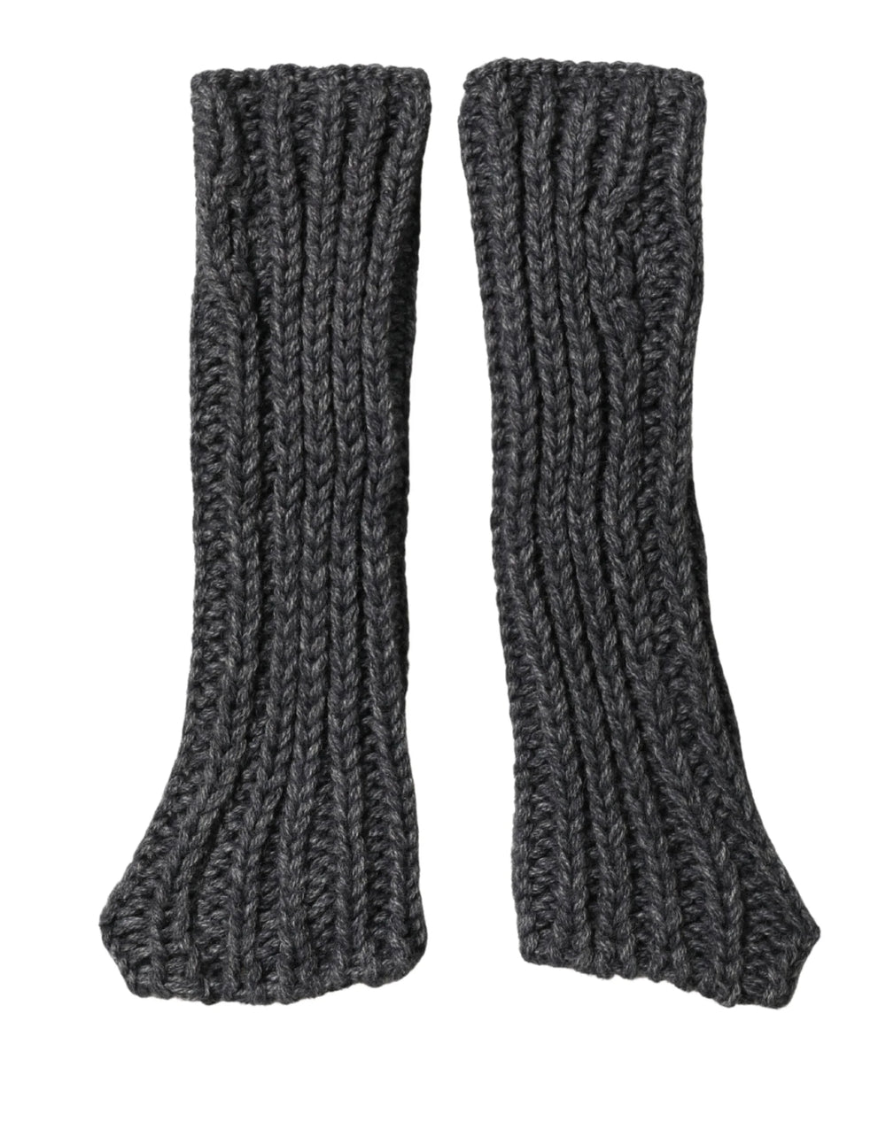 Dolce & Gabbana Gray Acrylic Knitted Fingerless Arm Warmer Gloves - 7|S
