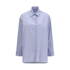 The Row Blue Cotton Pattern Shirt - 2