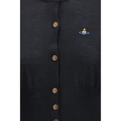 Vivienne Westwood Black Merino Wool Cardigan