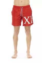 Bikkembergs Short de bain rouge en polyester pour homme