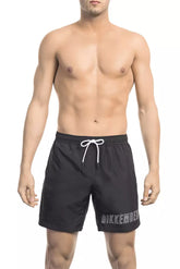 Bikkembergs Short de bain homme en polyester noir
