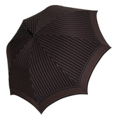 Parapluie pliable Sartoria Dolce & Gabbana avec poignée en cuir rayé marron