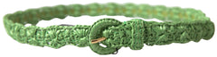 Ceinture fine en viscose tissée verte Dolce & Gabbana