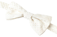Dolce & Gabbana Ivory Fantasy Pattern Adjustable Neck Papillon Bow Tie