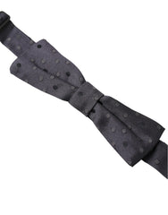 Nœud papillon Dolce & Gabbana bleu à pois en soie, ajustable, pour homme