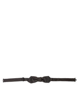 Nœud papillon Dolce & Gabbana marron en polyester et soie, ajustable, pour homme