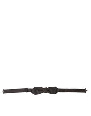 Nœud papillon Dolce & Gabbana marron en polyester et soie, ajustable, pour homme